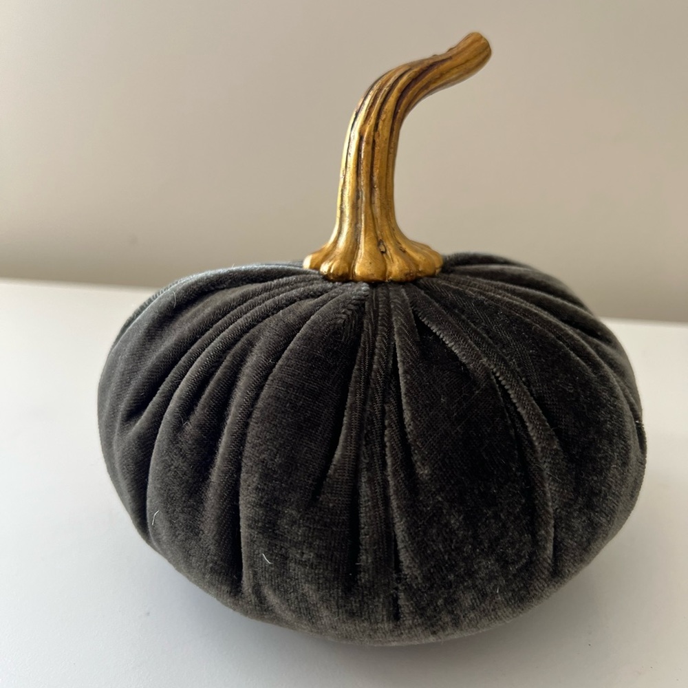 Velvet Pumpkin Decor